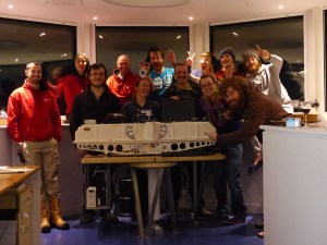 Halley Winter Team 2015 celebrating the ozone hole discovery 30's anniversary